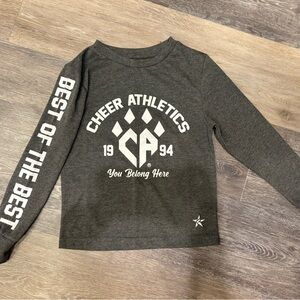 Cheer athletics Kids Long Sleeve Shirt. Youth extra small. NWOT